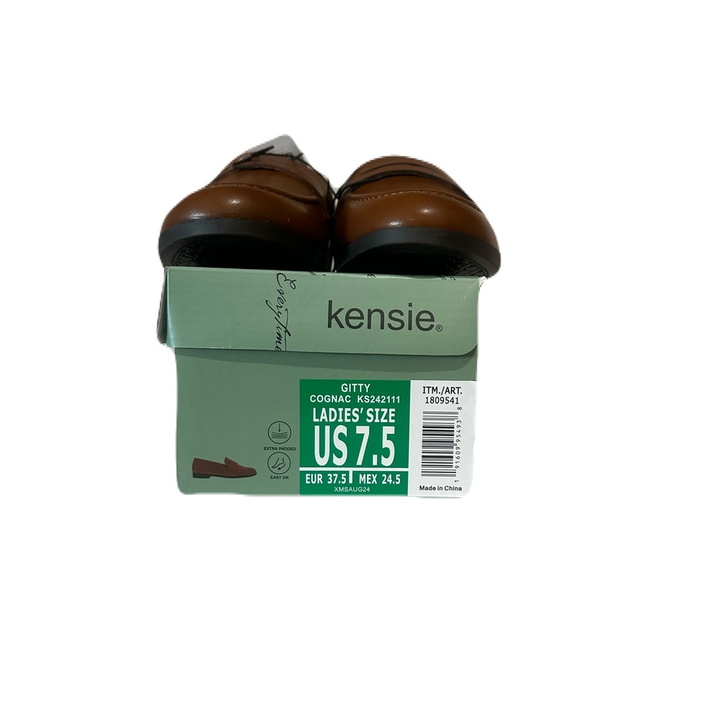 Kensie Ladies Penny Brown Leather Loafers - Picture 5 of 6